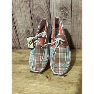 Aloha Island Womens Plaid Shoes Wide Width